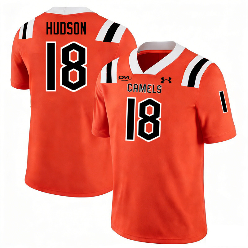 Campbell Fighting Camels #18 Brian Hudson College Football Jerseys,Uniforms-Orange